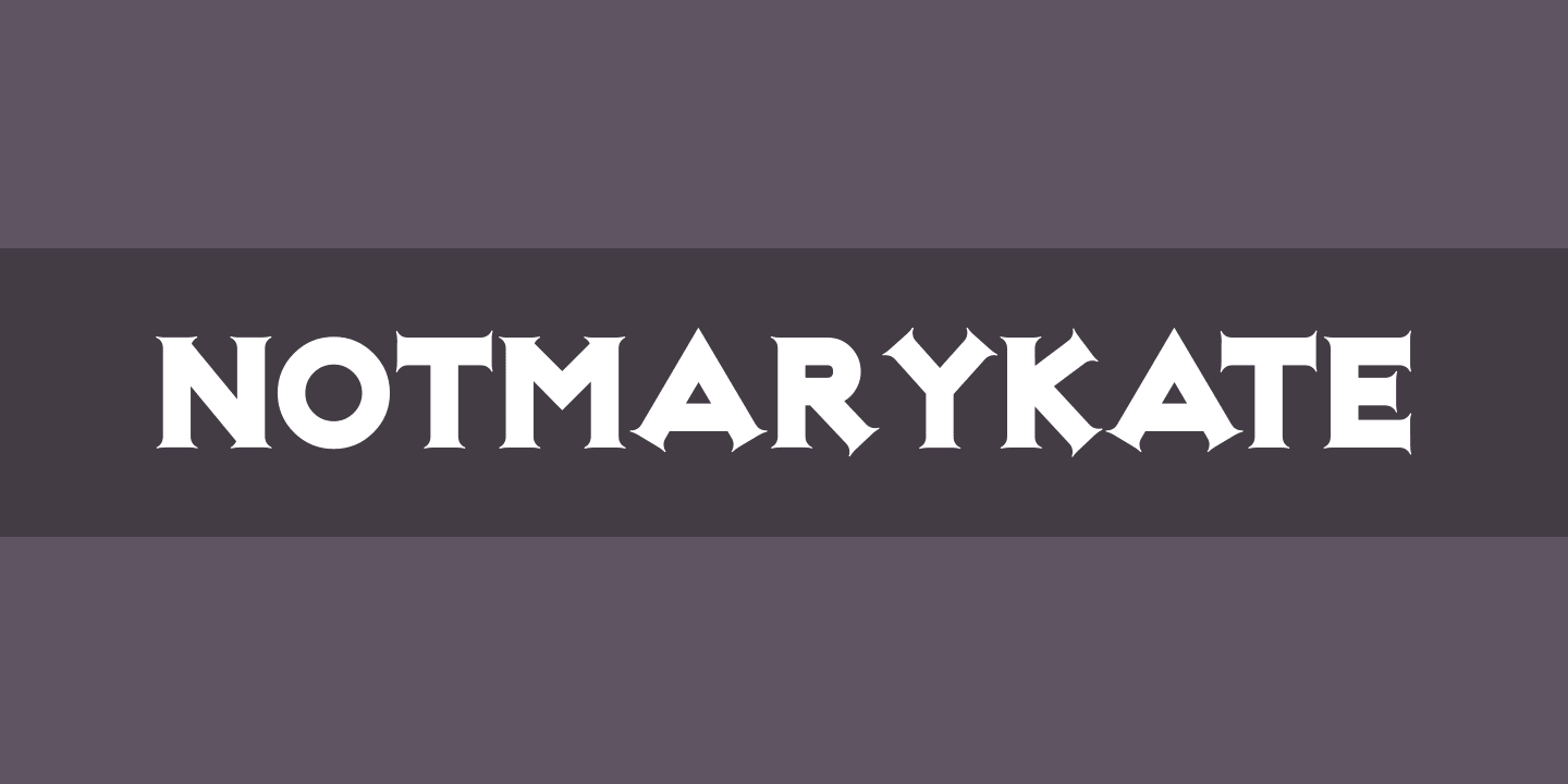 Font NotMaryKate